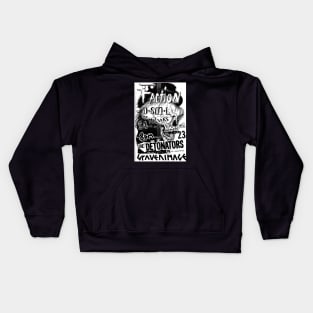 Hardcore Punk Rock Concert Flyer (early 1980s) Kids Hoodie